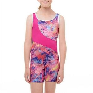 Pink and Purple Patterned Leotard Girls Large GUC